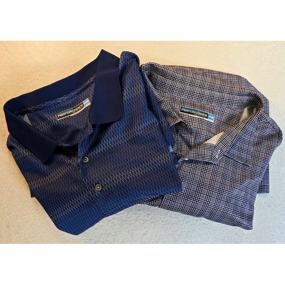 Roundtree & Yorke Performance Men's Size 4XB Golf Polo Bug and Tall Lot of 2